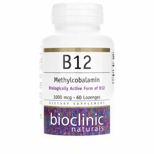 Bioclinic Naturals B12 Methylcobalamin 1,000 Mcg 60 Lozenges