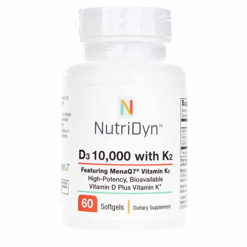 NutriDyn D3 10,000 with K2 60 Softgels