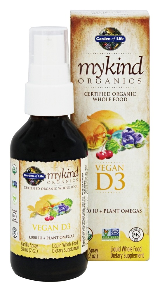 Garden of Life - mykind Organics Vegan D3 Spray Vanilla 1000 IU - 2 fl. oz.