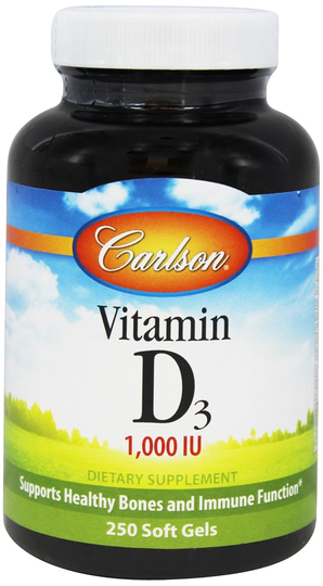 Carlson Labs - Vitamin D3 1000 IU - 250 Softgels
