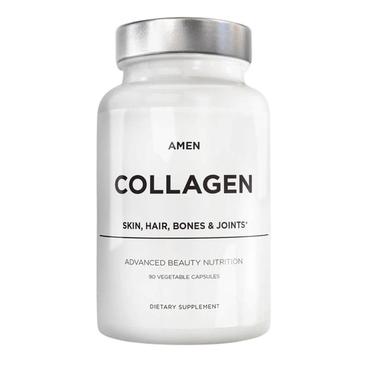 Codeage - Amen Collagen Peptides Capsules with Hyaluronic Acid and Vitamin C - 90 Vegetable Capsule(s)