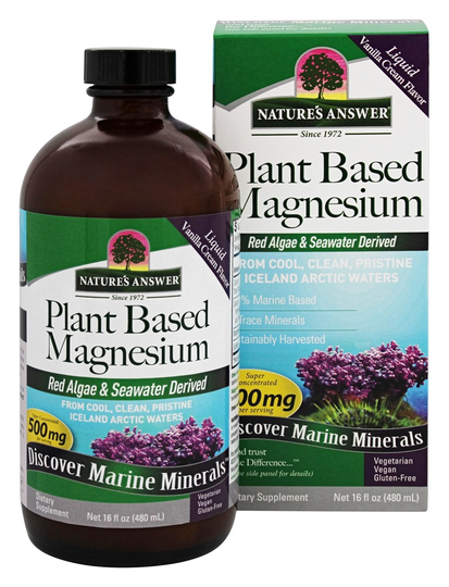 Nature's Answer - Plant Based Magnesium Liquid Vanilla Cream 500 mg. - 16 fl. oz.