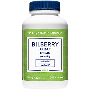Bilberry Extract Standardized to 25% Anthocyanins - 120 MG (240 Capsules)