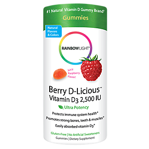 Berry D-Licious Vitamin D3 Gummies - 2,500 IU - Raspberry (50 Gummies)
