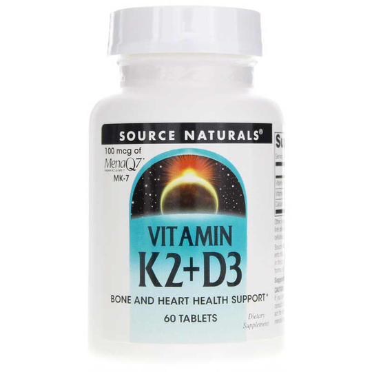 Source Naturals Vitamin K2 + D3 60 Tablets