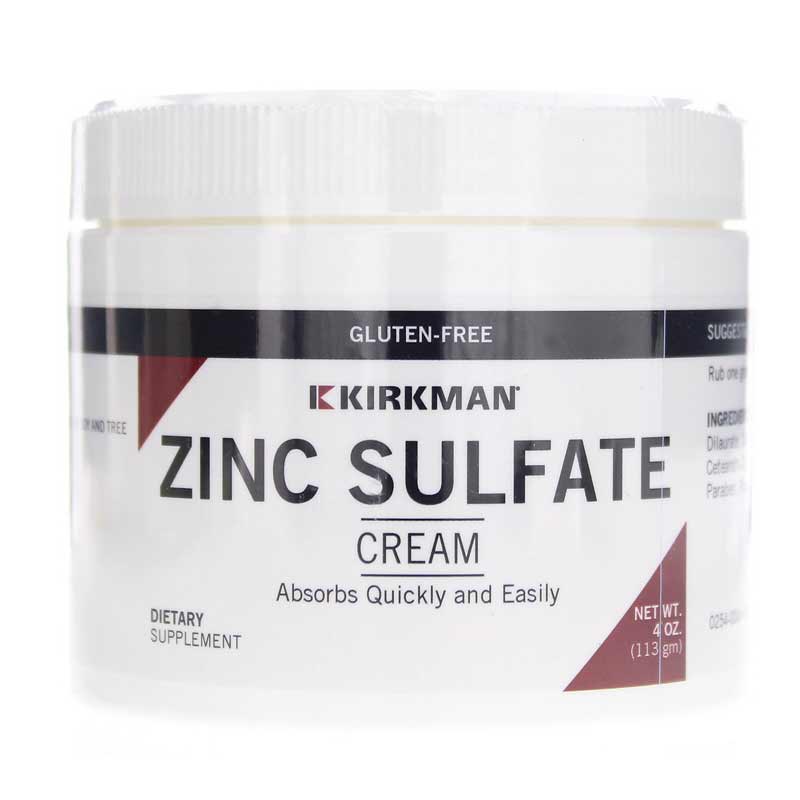 Kirkman Zinc Sulfate Topical Cream 4 Oz