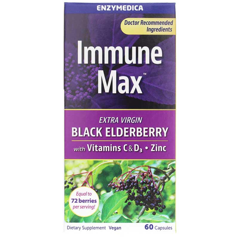 Enzymedica Immune Max Black Elderberry 60 Capsules