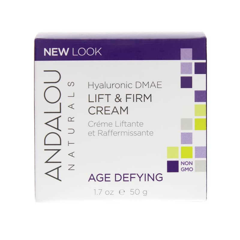 Andalou Naturals Hyaluronic Dmae Lift & Firm Cream, Age Defying Formula 1.7 Oz