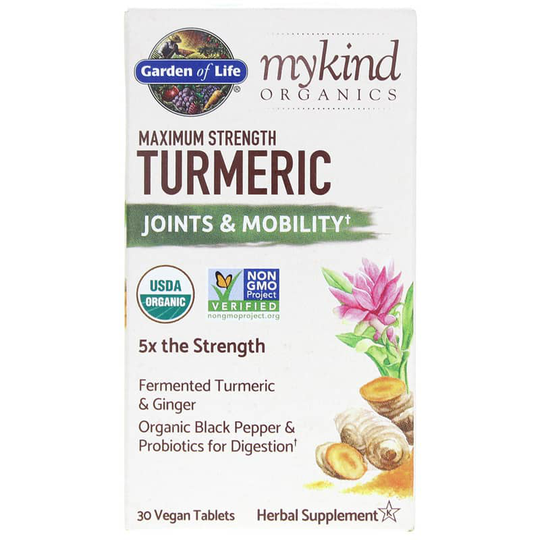 Garden of Life mykind Organics Turmeric Maximum Strength 30 Veg Tablets