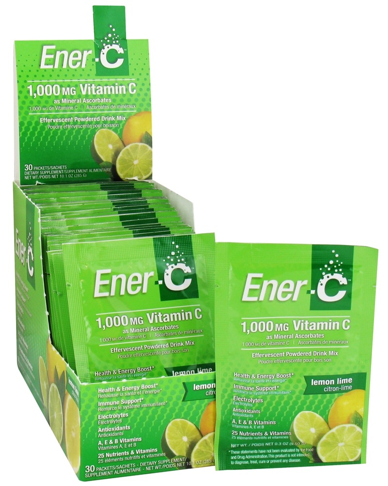 Ener-C - Vitamin C Effervescent Powdered Drink Mix Lemon Lime 1000 mg. - 30 Packet(s)