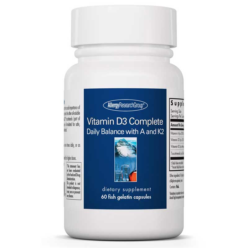 Allergy Research Group Vitamin D3 Complete Daily Balance 60 Gel Capsules