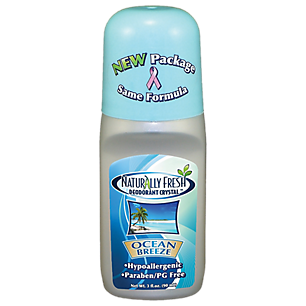 Crystal Deodorant Roll-On - Hypoallergenic Ocean Breeze Scent (3 Fluid Ounces)