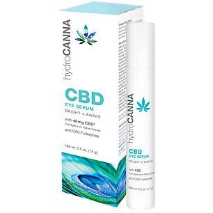 CBD Hemp Extract Eye Serum - Bright & Awake - 40 MG CBD Per Container and c60 Fullereness (0.5 Ounces)