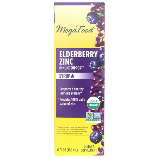Megafood Elderberry Zinc Immune Support Syrup 6 Oz