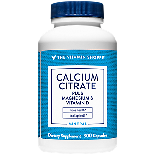 Calcium Citrate with Magnesium & Vitamin D - Supports Healthy Bones & Teeth (300 Capsules)