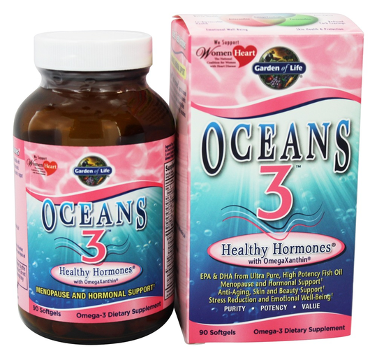 Garden of Life - Oceans 3 Healthy Hormones with OmegaXanthin - 90 Softgels