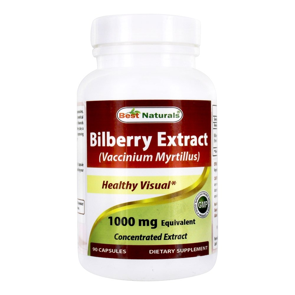Best Naturals - Bilberry Extract Healthy Visual Formula 1000 mg. - 90 Capsules