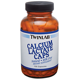 Calcium Lactate Caps - Natural & Milk Free (100 Capsules)