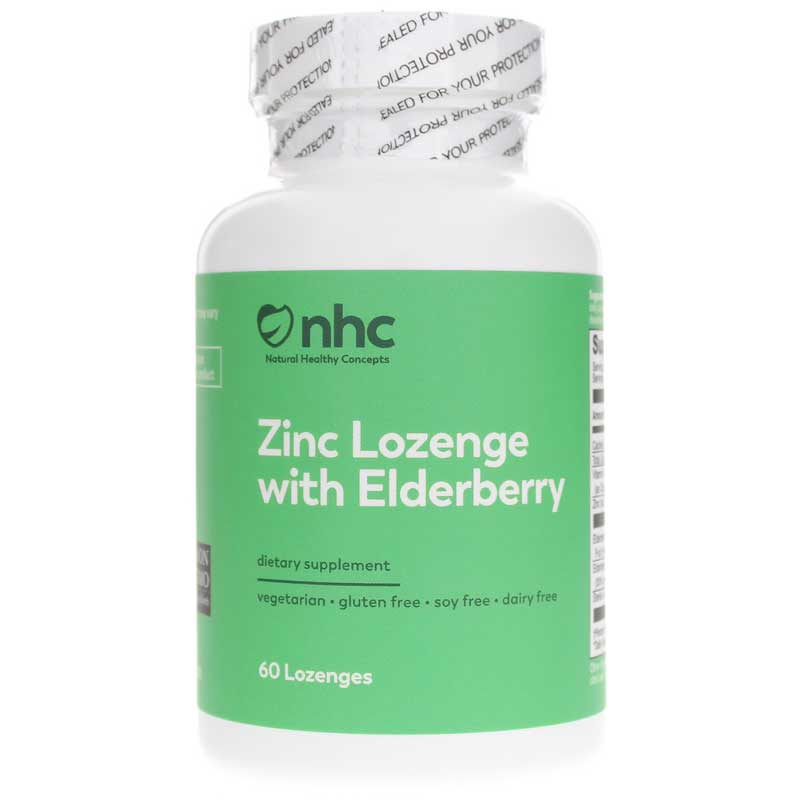 Natural Healthy Concepts Zinc Lozenge with Elderberry 60 Lozenges