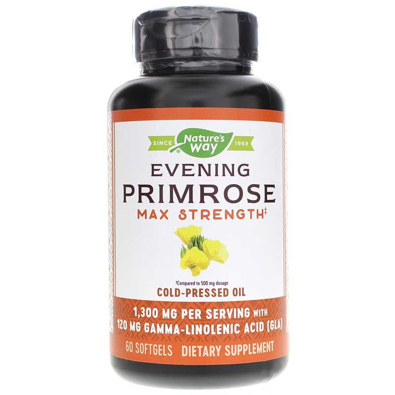 Natures Way Evening Primrose Max Strength 1300 Mg 60 Softgels