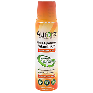 Aurora Micro-Liposomal Vitamin C - 1,000MG - Sugar Free - All-Natural Fruit Flavor (5.4 Fluid Ounces)