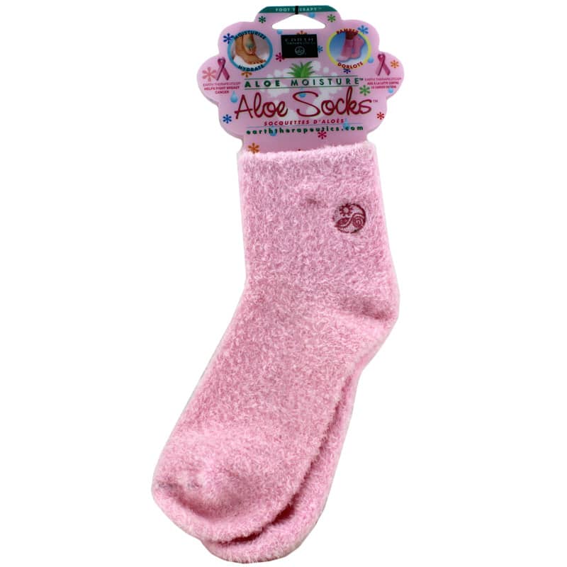 Earth Therapeutics Aloe Moisture Aloe Socks Pink 1 Pair