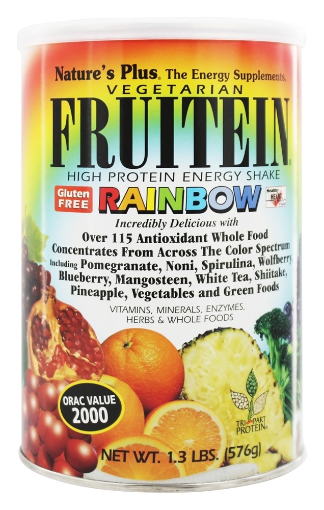 Natures Plus - Fruitein Vegetarian Shake Rainbow - 1.3 lbs.