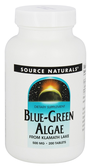 Source Naturals - Blue-Green Algae 500 mg. - 200 Tablets