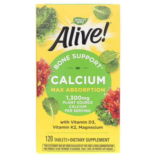 Natures Way Alive Calcium Bone Formula 120 Tablets