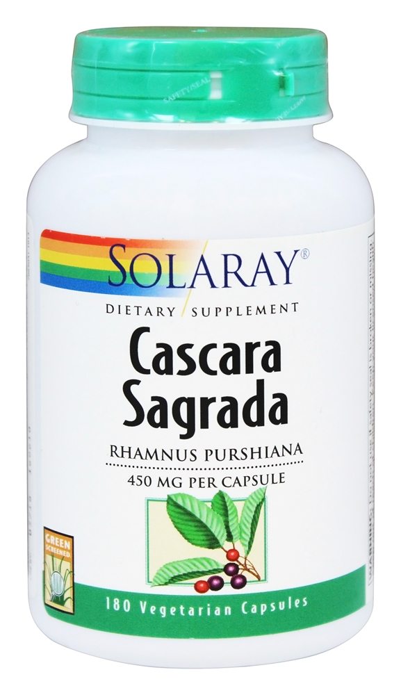 Solaray - Cascara Sagrada 450 mg. - 180 Vegetarian Capsules