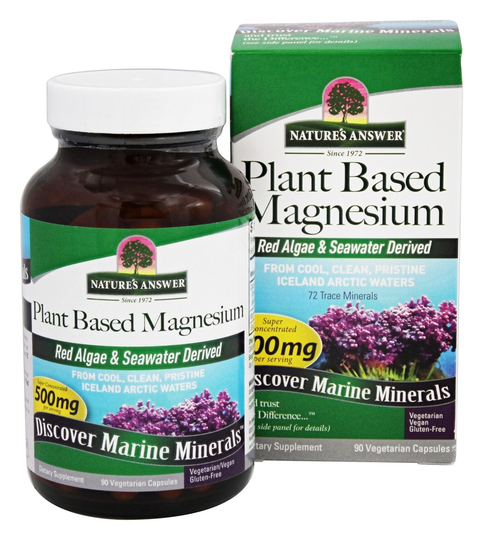 Nature's Answer - Plant Based Magnesium 500 mg. - 90 Vegetarian Capsules