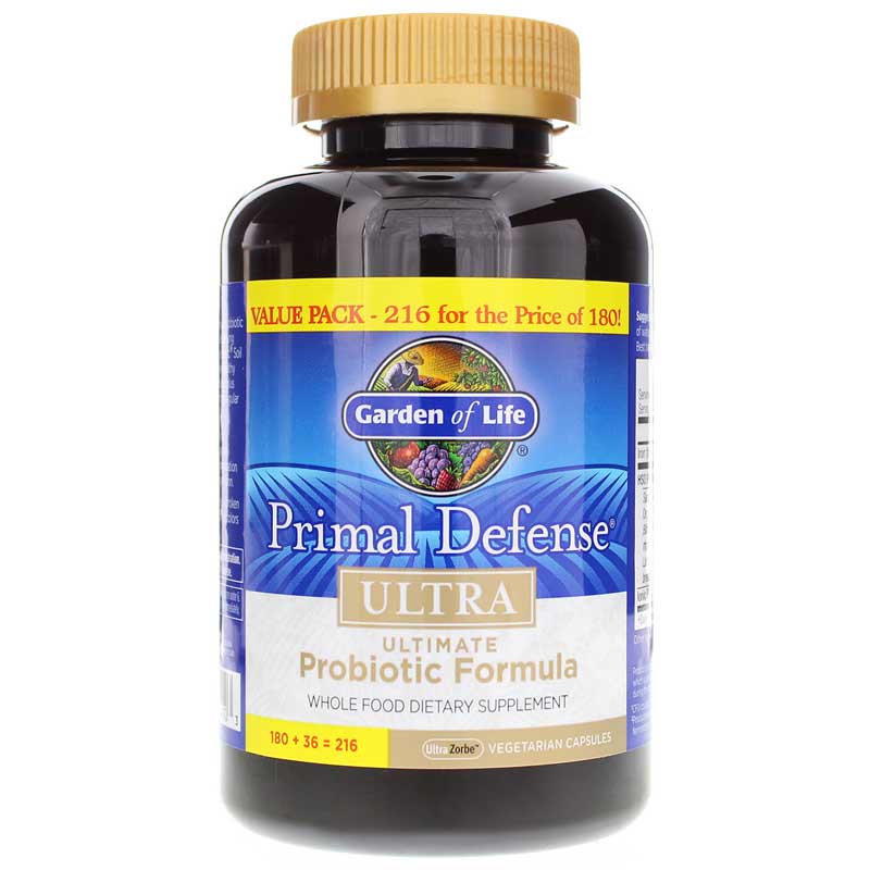 Garden of Life Primal Defense Ultra Ultimate Probiotic Formula 216 Veg Capsules