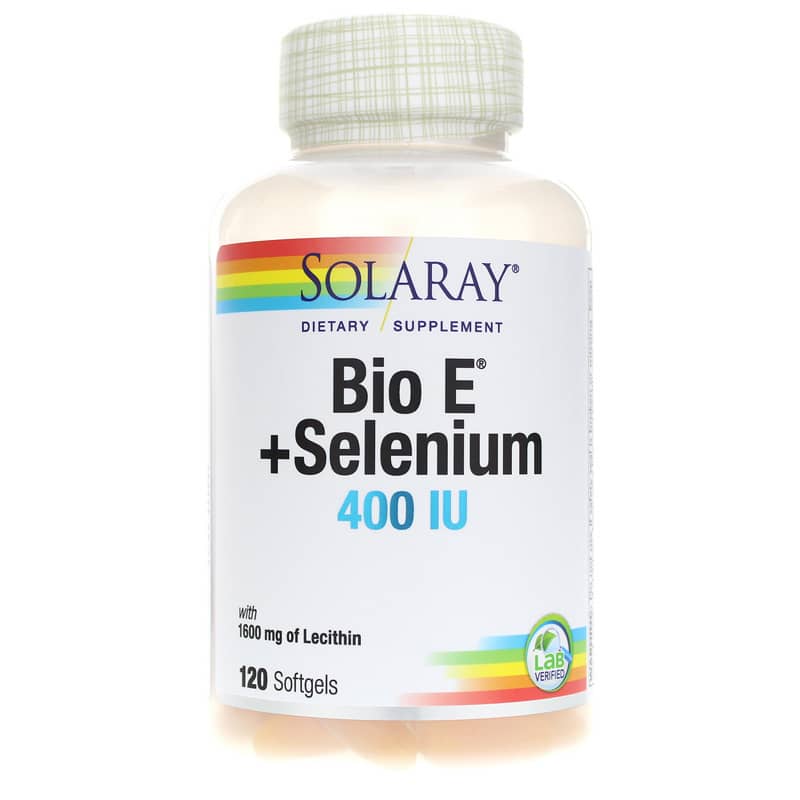 Solaray Bio E with Selenium and Lecithin 120 Softgels