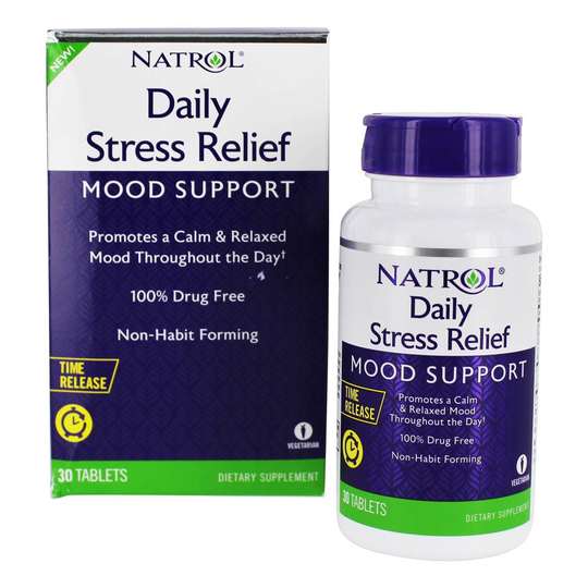 Natrol - Daily Stress Relief Mood Support - 30 Tablets