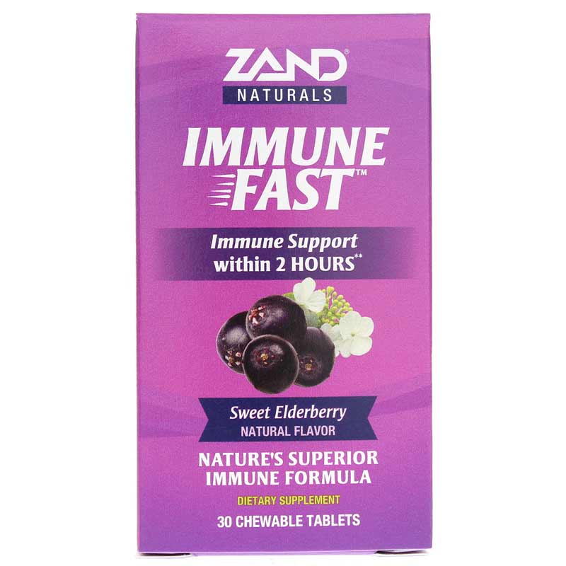 Zand Immune Fast Sweet Elderberry 30 Chewable Tablets