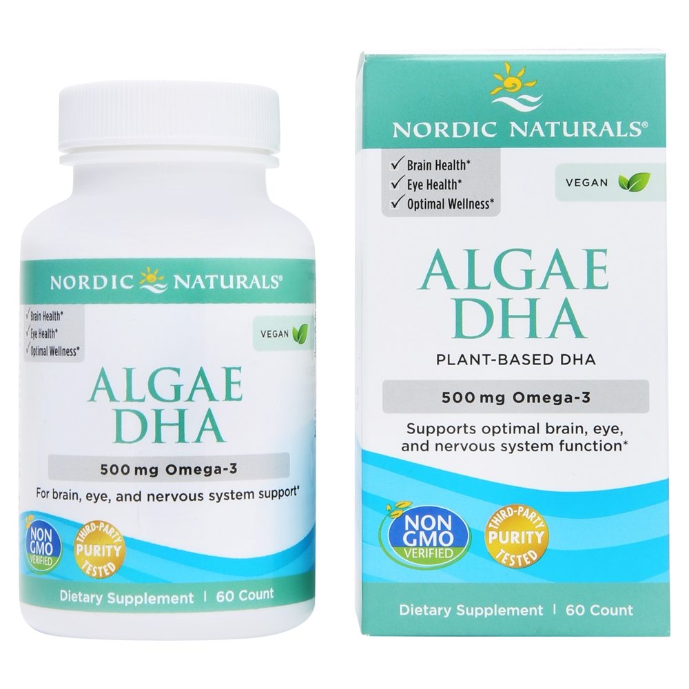 Nordic Naturals - Vegan Algae Plant-Based DHA Omega-3 500 mg. - 60 Softgels