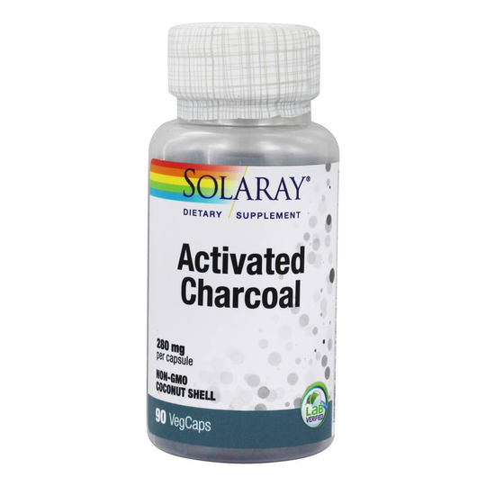Solaray - Activated Charcoal 280 mg. - 90 Vegetable Capsule(s)