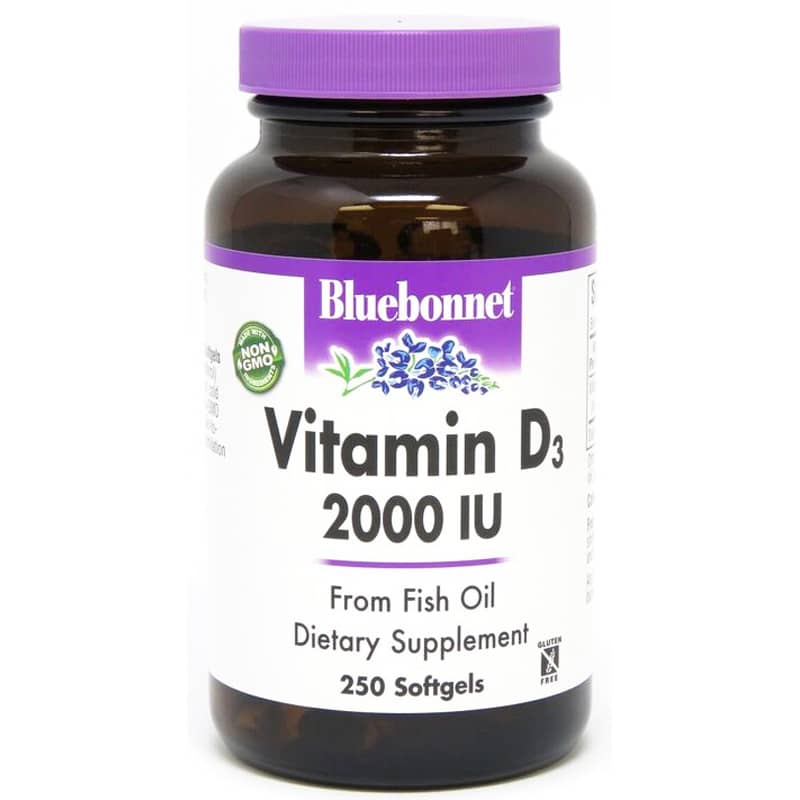 Bluebonnet Vitamin D3 2000 IU 250 Softgels