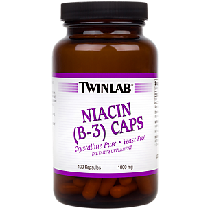 Niacin B-3 Caps - Crystalline Pure - 1,000 MG (100 Capsules)