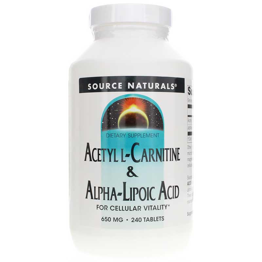 Source Naturals Acetyl L-Carnitine & Alpha-Lipoic Acid 650 Mg 240 Tablets