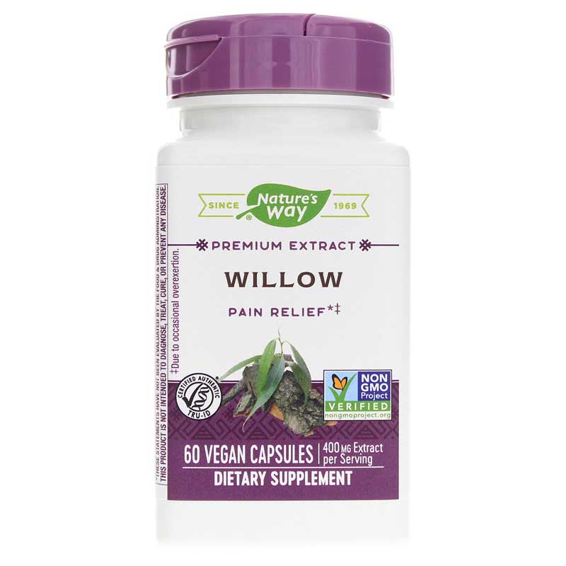 Natures Way Willow Standardized 60 Veg Capsules