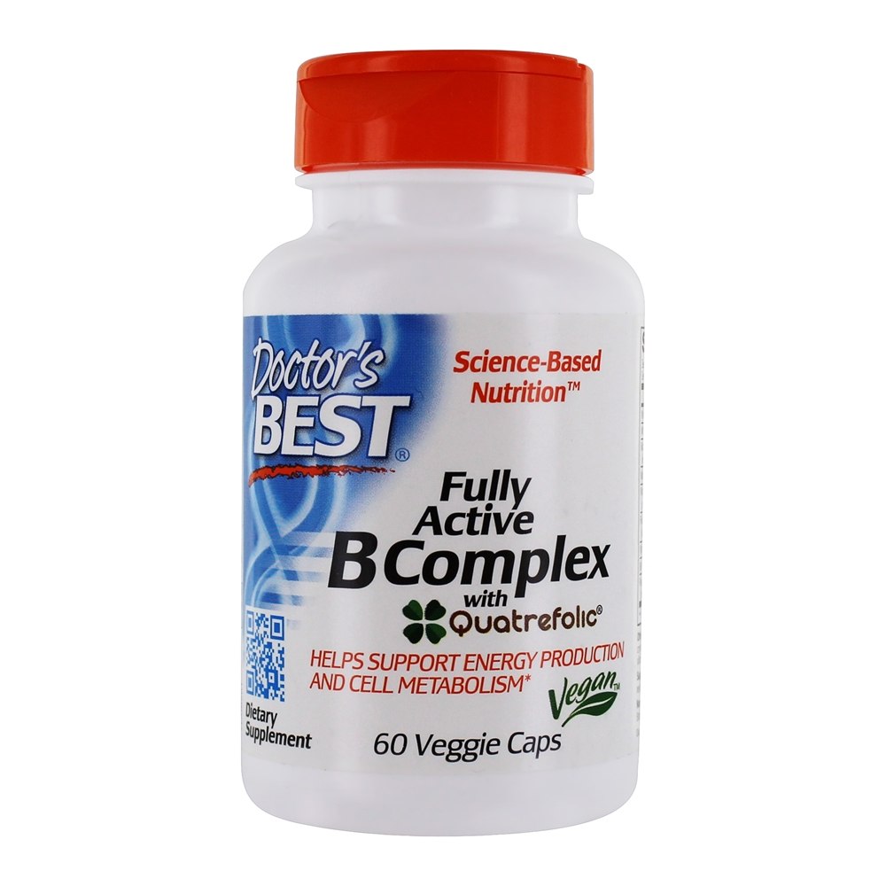 Doctor's Best - Fully Active B Complex with Quatrefolic - 60 Vegetable Capsule(s)