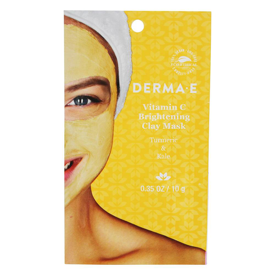 DERMA-E - Vitamin C Brightening Clay Facial Mask Turmeric & Kale - 0.35 oz.