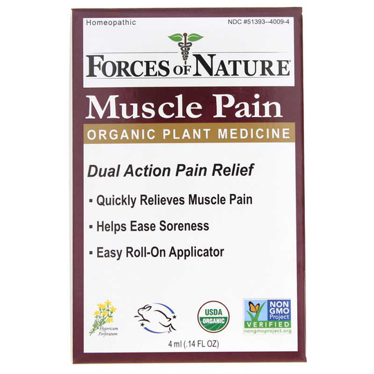 Forces Of Nature Muscle Pain Organic Plant Medicine Roll On .14 Oz