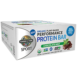 Sport Organic Plant-Based Performance Protein Bar - Chocolate Mint (12 Bars)