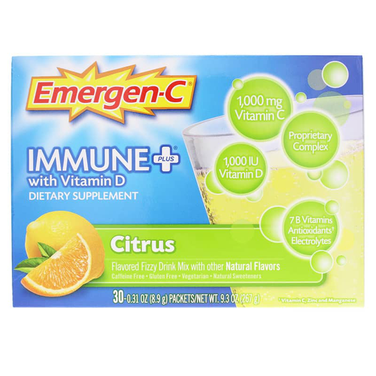 Alacer Corp Emergen-C Immune + with Vitamin D Citrus 30 Packets
