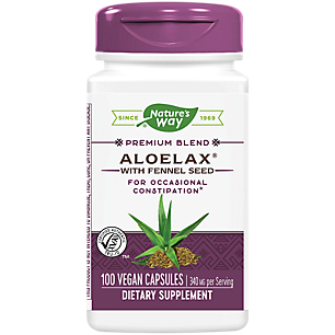 Aloelax with Fennel Seed for Occasional Constipation (100 Vegan Capsules)