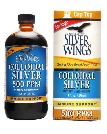 Natural Path Silver Wings - Colloidal Silver 500 Ppm - 16 fl. oz.
