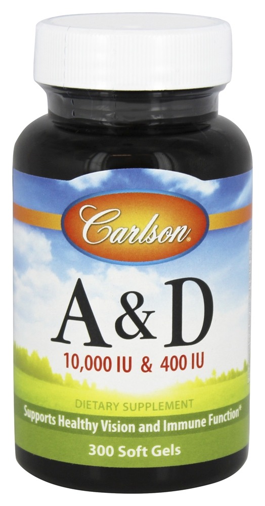 Carlson Labs - Vitamin A & D/10000 IU & 400 IU - 300 Softgels