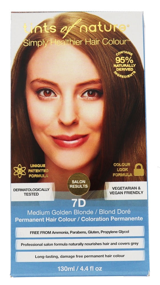 Tints Of Nature - Conditioning Permanent Hair Color 7D Medium Golden Blonde - 4.4 fl. oz.